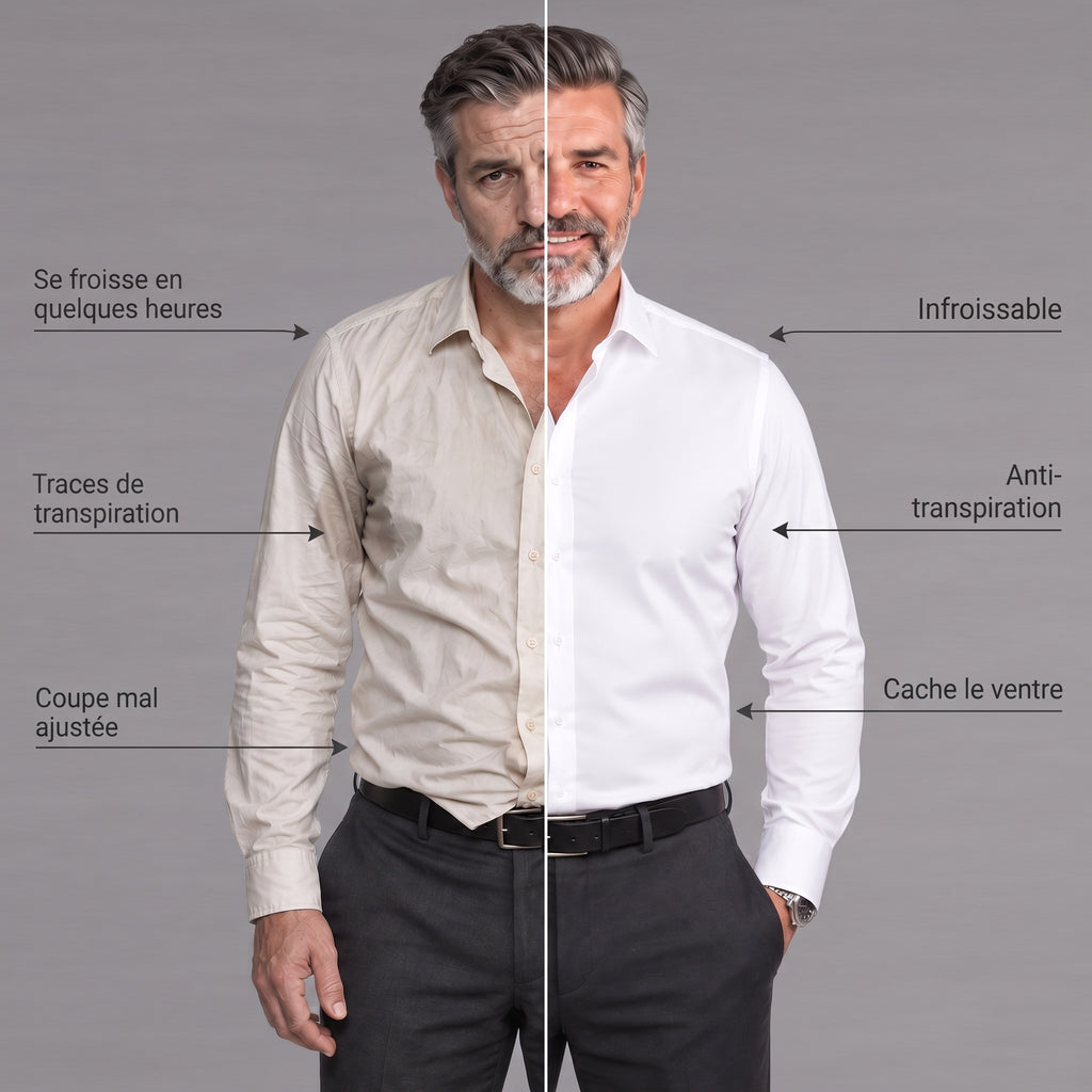 Chemise infroissable coupe ajustée en fibre de bambou Zenfit™