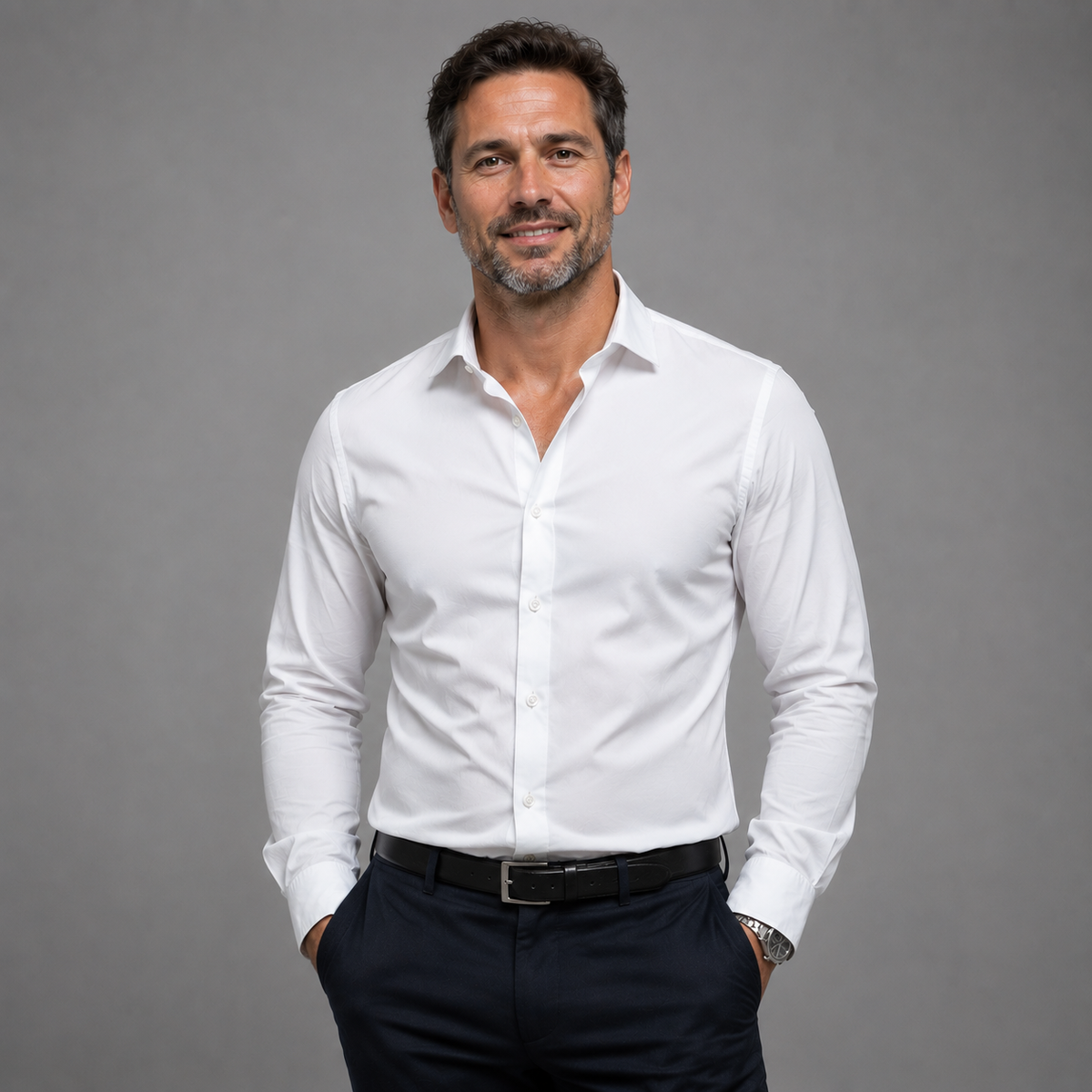 Chemise infroissable homme coupe ajustée Zenniro – détail du produit 19
