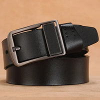 Ceinture en cuir homme Zenniro – finition Noir – Boucle 3