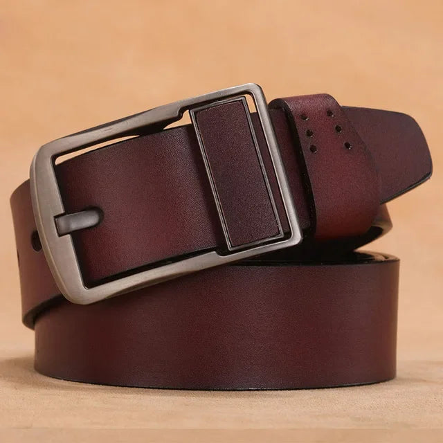 Ceinture en cuir homme Zenniro – finition Marron – Boucle 3