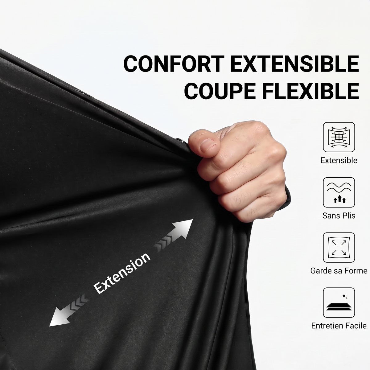 Chemise infroissable coupe ajustée en fibre de bambou Zenfit™